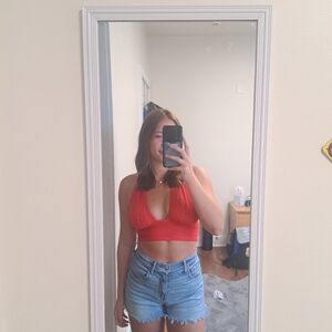 SHEIN Red Crop Top